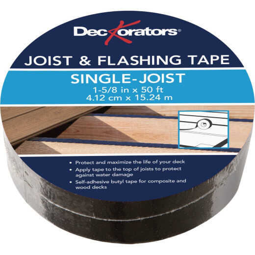 Deckorators 1-5/8 In. x 50 Ft. Single-Joist Butyl Joist And Flashing Tape