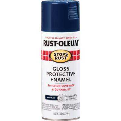 Rust-Oleum Stops Rust Navy Blue Gloss 12 Oz. Anti-Rust Spray Paint